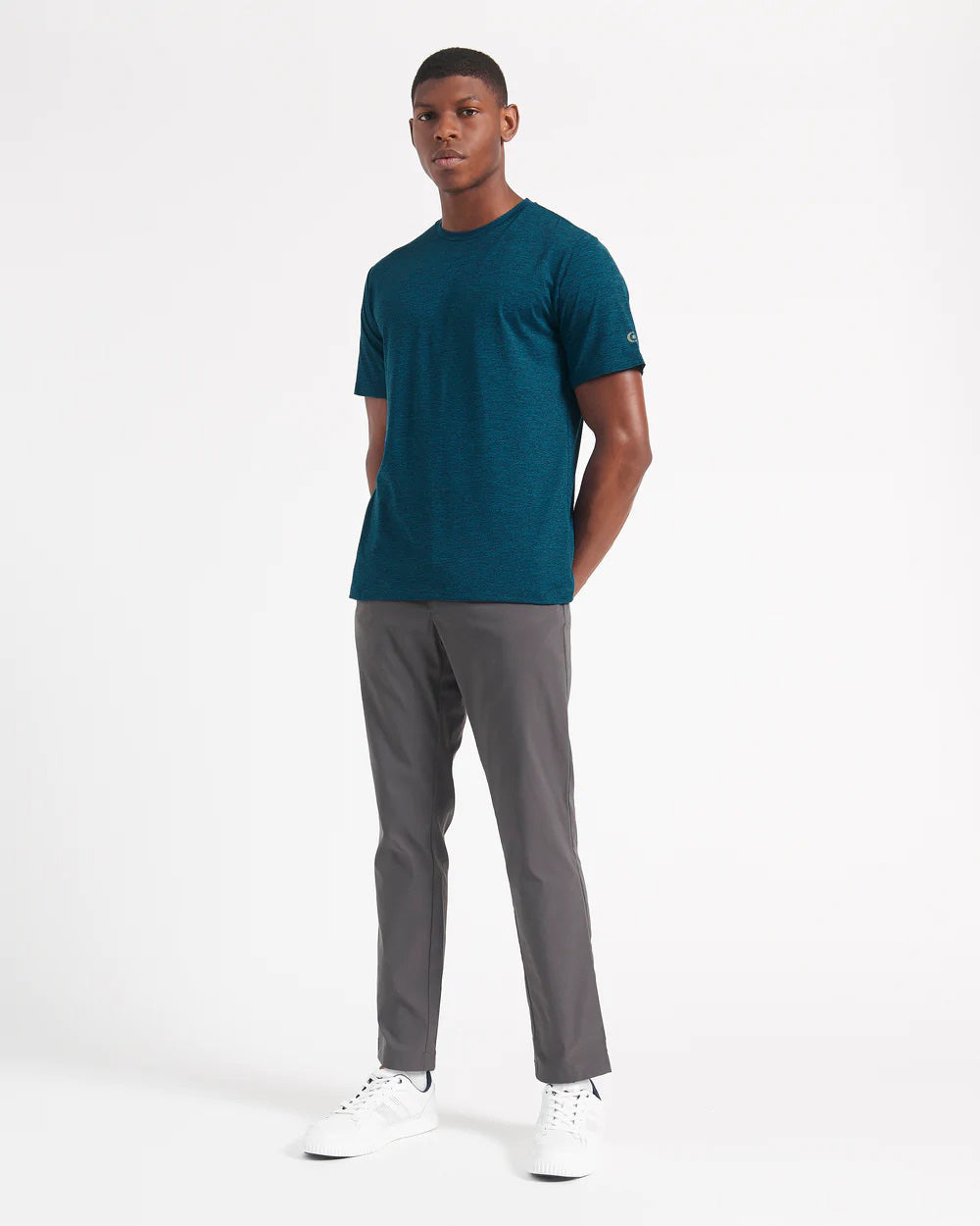 Koszulka Ben Sherman Performance Stretch Marl Heather Granatowe | 09IDWSNZK