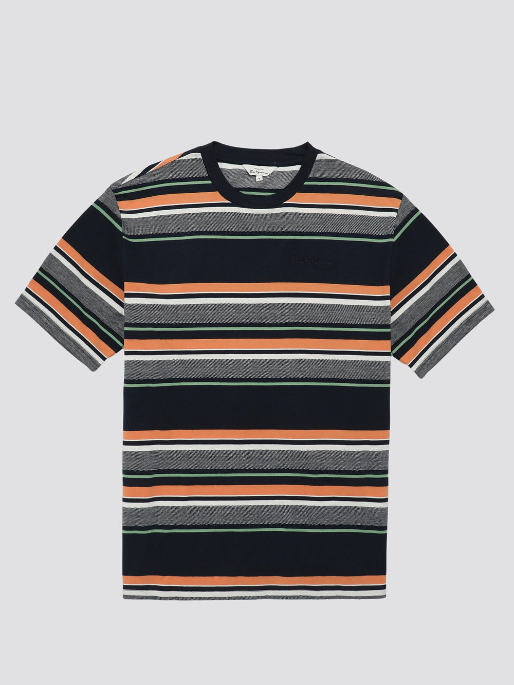 Koszulka Ben Sherman Signature Engineered Stripe Granatowe | 93VRTHQNB