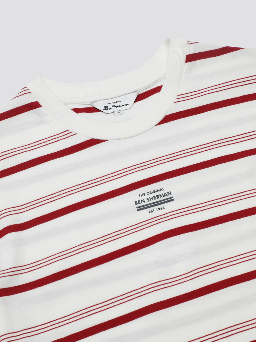 Koszulka Ben Sherman Signature Fine Stripe Białe | 48WYBNTPR