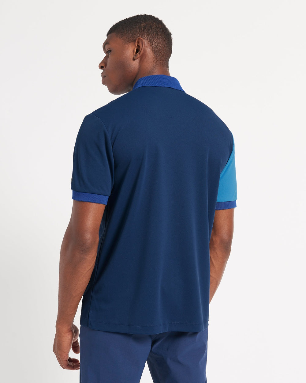 Koszulki Polo Ben Sherman 360 Motion Stretch Colorblock Niebieskie Królewski Niebieski | 18EHQJURZ