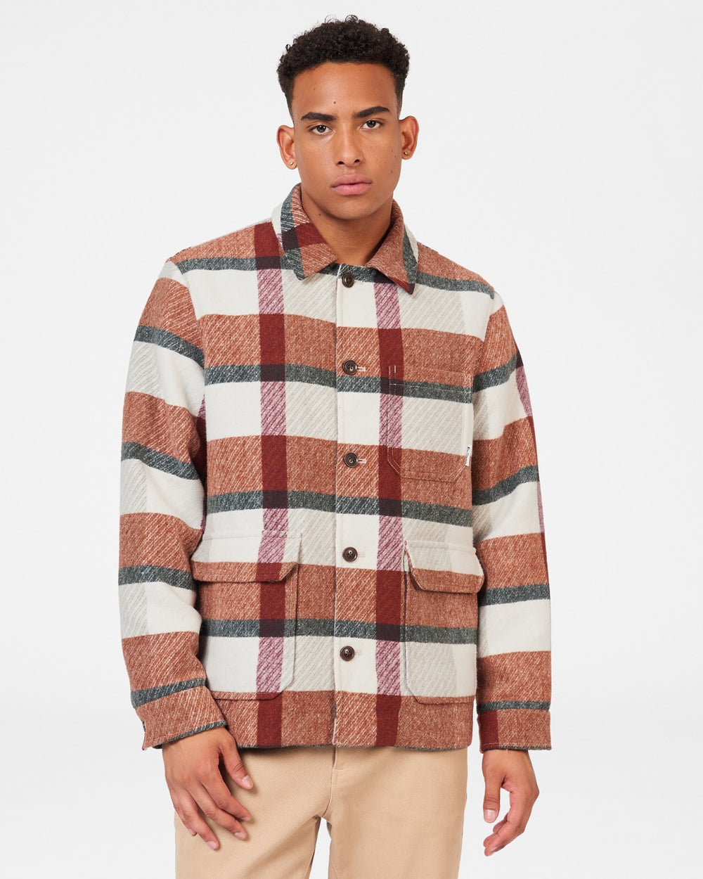 Kurtki Ben Sherman Plaid Pomarańczowe | 52DRHKPOI