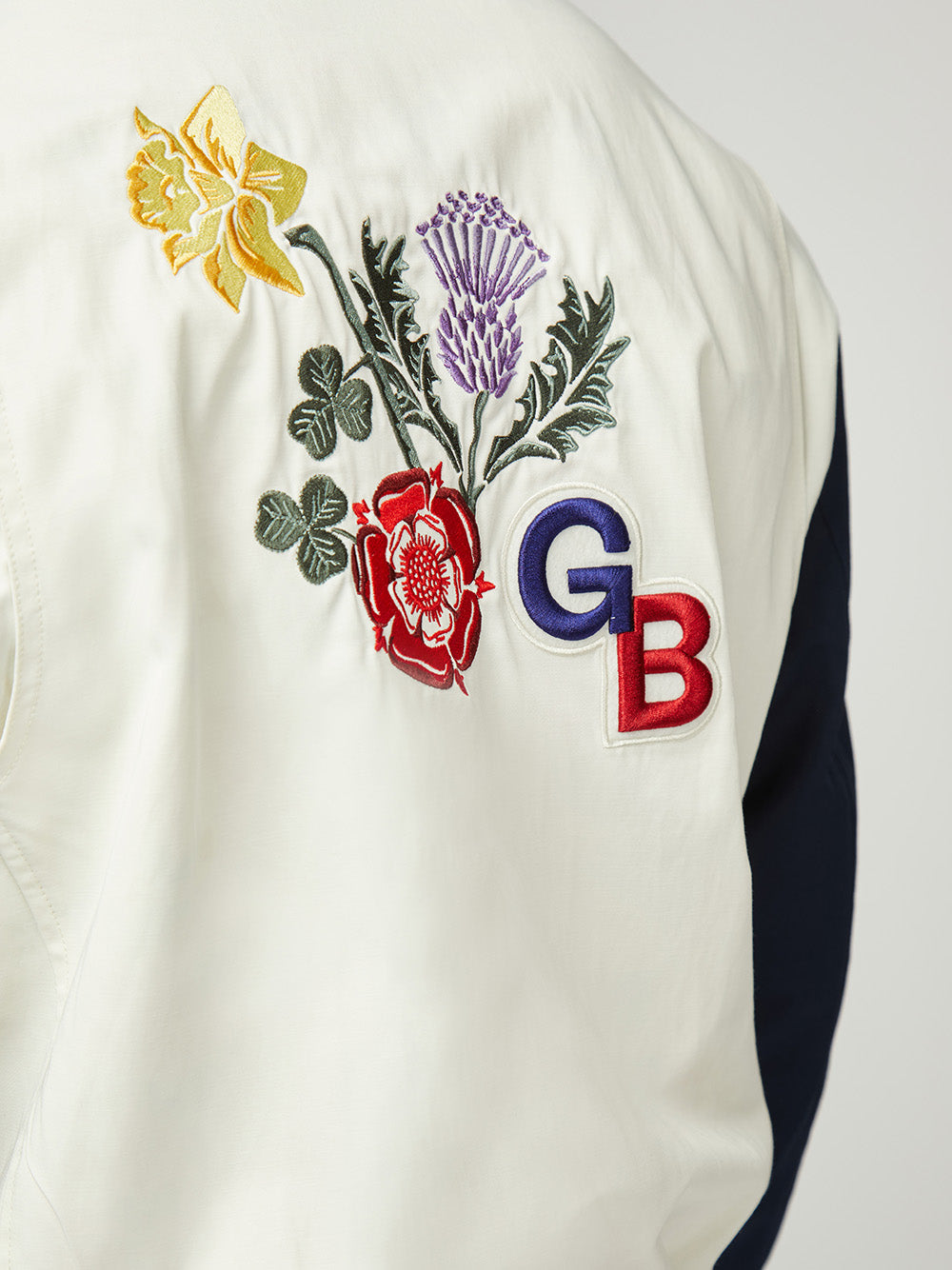 Kurtki Ben Sherman Team GB Commercial Bomber Białe | 02AGCRESW