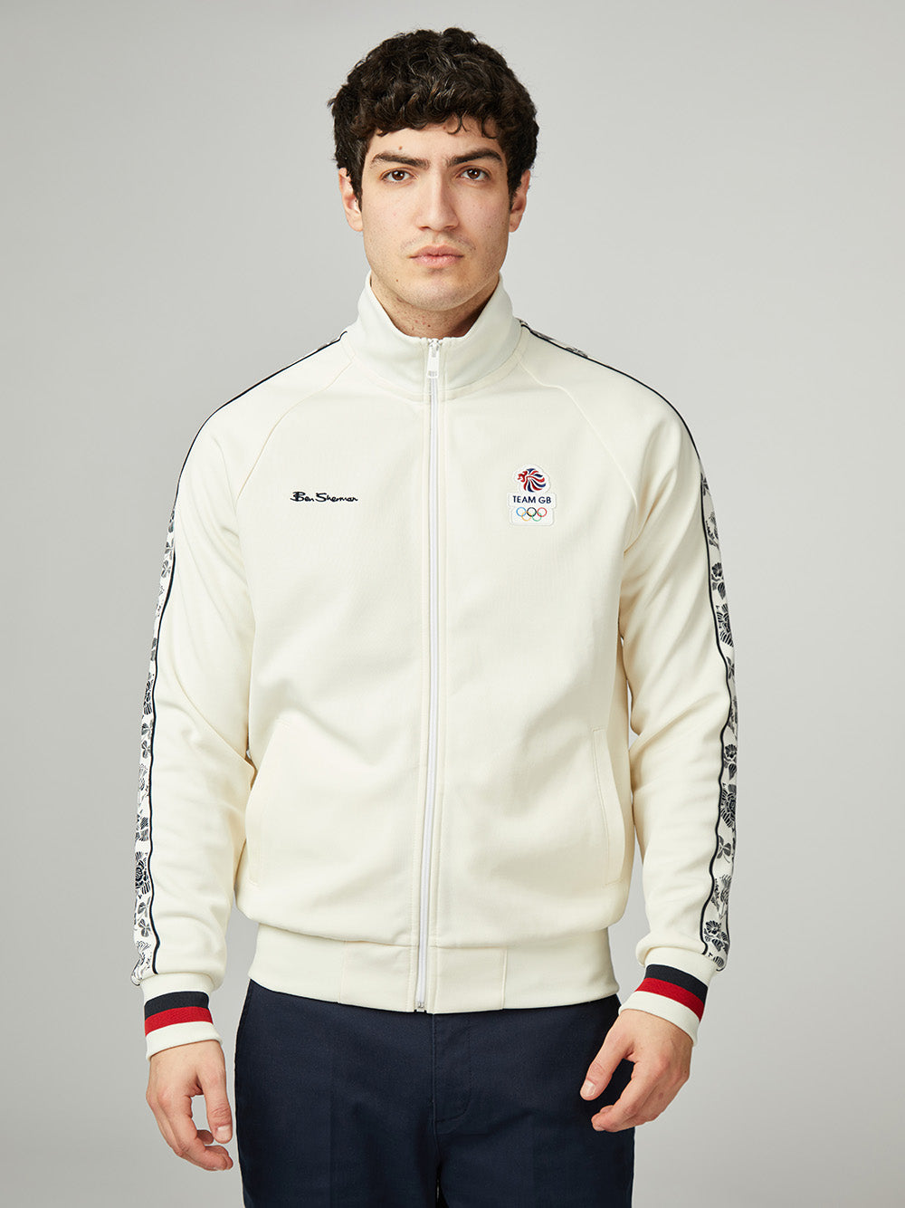 Kurtki Ben Sherman Team GB Taped Track Top Białe | 19ZECHTUS