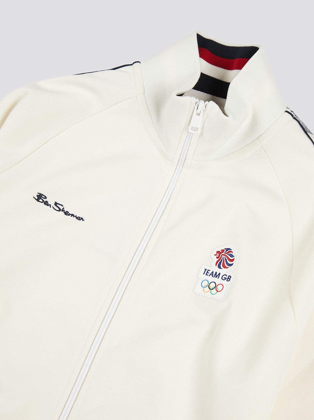 Kurtki Ben Sherman Team GB Taped Track Top Białe | 19ZECHTUS