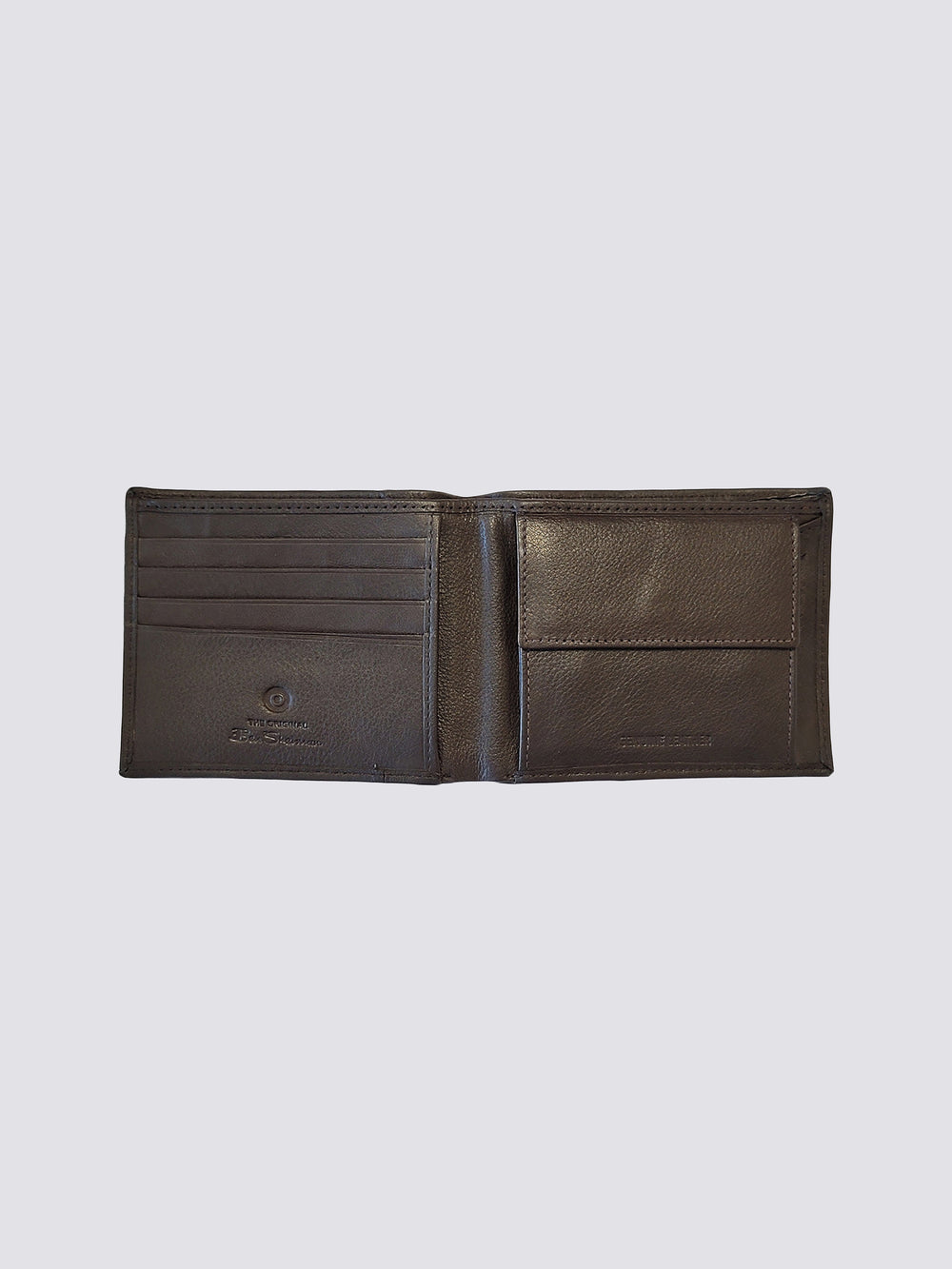 Portfele Ben Sherman Irvine Bill Fold Leather Brązowe | 93CKNDMLU