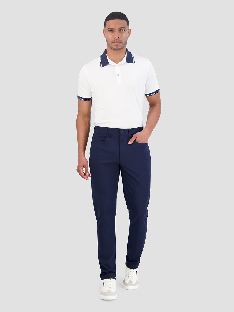 Spodnie Ben Sherman 4Way Stretch Tech Long Granatowe | 87OLSEZKH