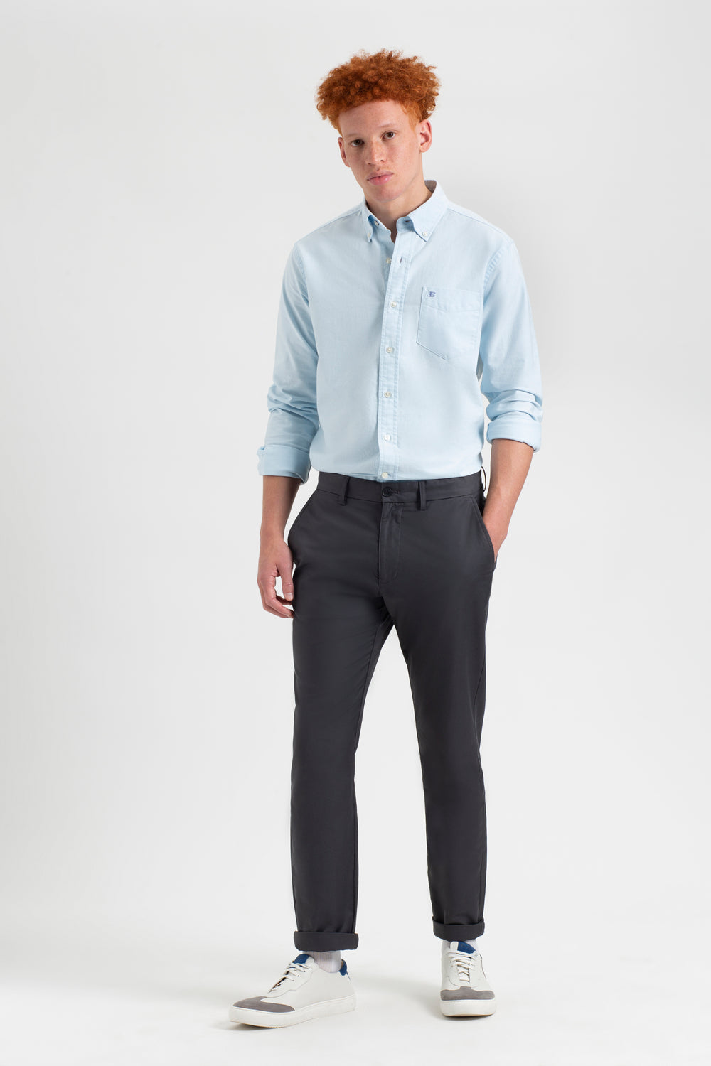 Spodnie Ben Sherman Everyday Slim Fit Chino Szare | 75ZGYODAL