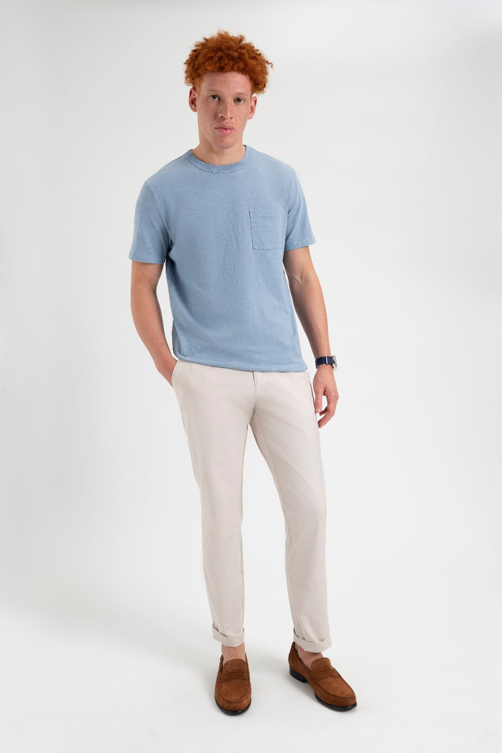 Spodnie Ben Sherman Everyday Slim Fit Chino Białe | 38ZXOJPAV