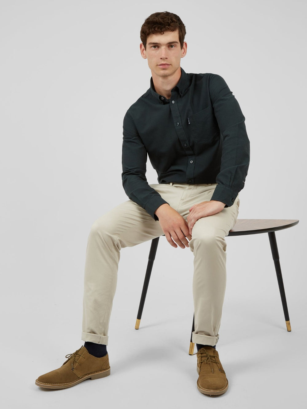 Spodnie Ben Sherman Signature Skinny Stretch Chino Białe | 39ILQWECJ