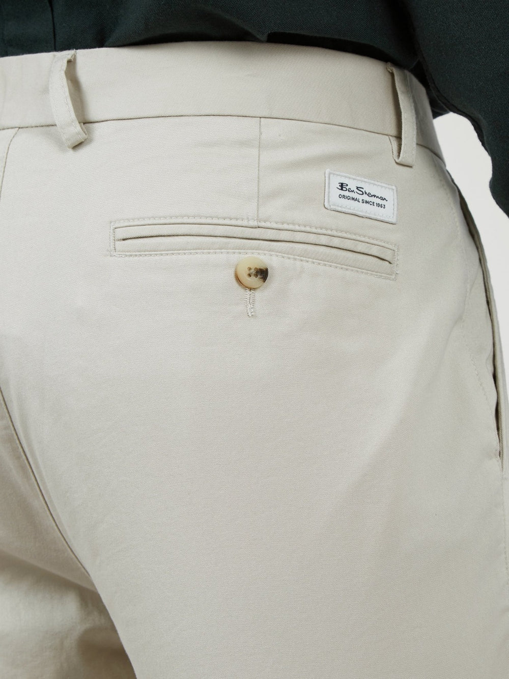 Spodnie Ben Sherman Signature Skinny Stretch Chino Białe | 39ILQWECJ