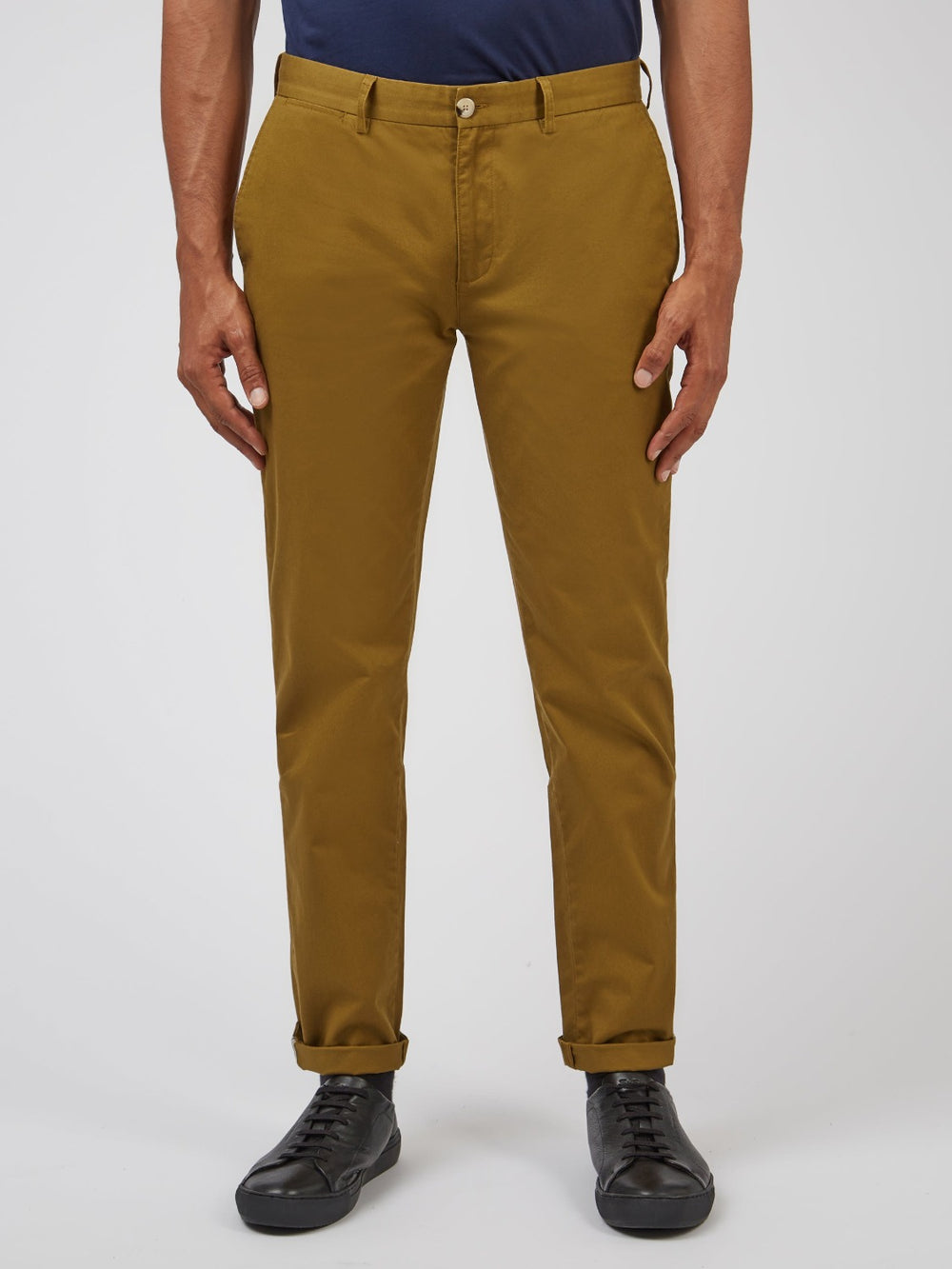 Spodnie Ben Sherman Signature Slim Stretch Chino Brązowe | 65QXIGNPR