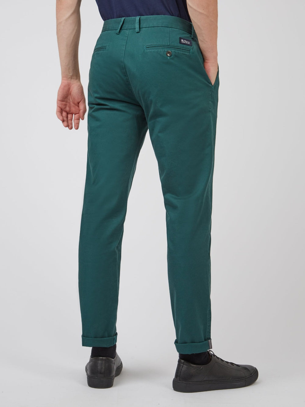 Spodnie Ben Sherman Signature Slim Stretch Chino Zielone | 15OWYINAF