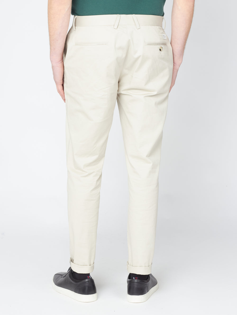 Spodnie Ben Sherman Signature Slim Stretch Chino Białe | 63DVATPXR