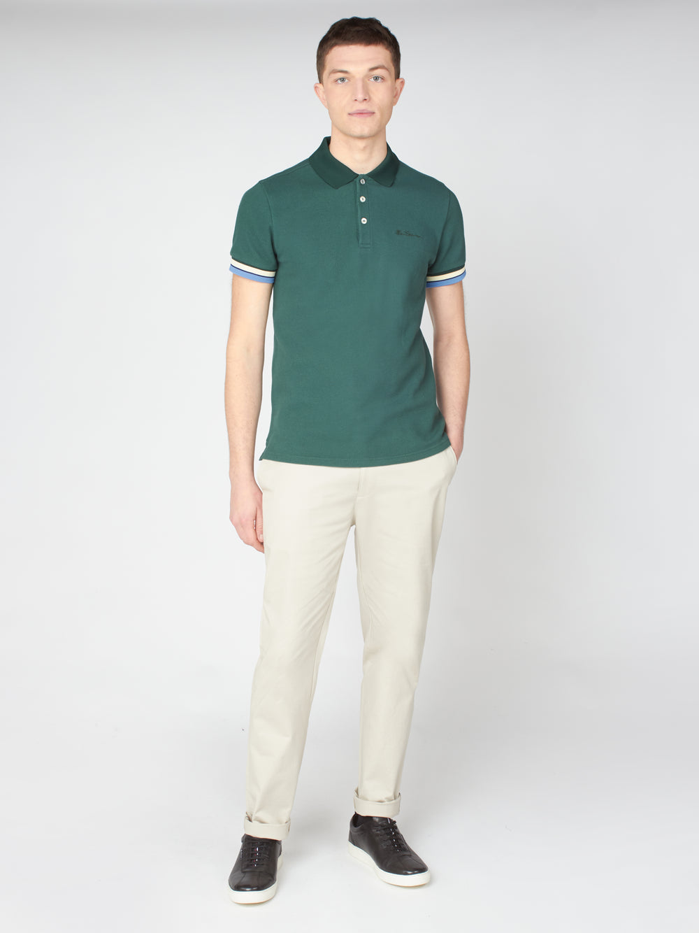 Spodnie Ben Sherman Signature Slim Stretch Chino Białe | 63DVATPXR