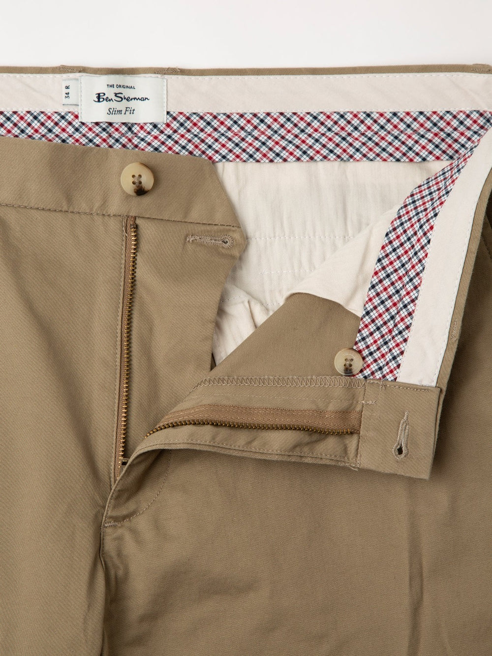 Spodnie Ben Sherman Signature Slim Stretch Chino Szare | 83EDJVLUW