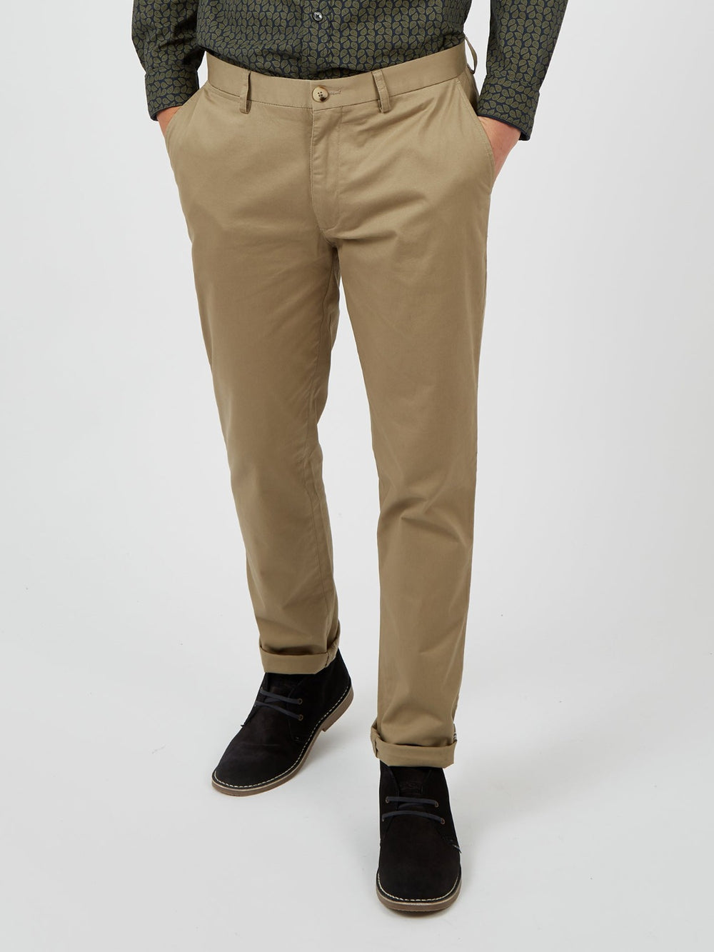 Spodnie Ben Sherman Signature Slim Stretch Chino Szare | 83EDJVLUW