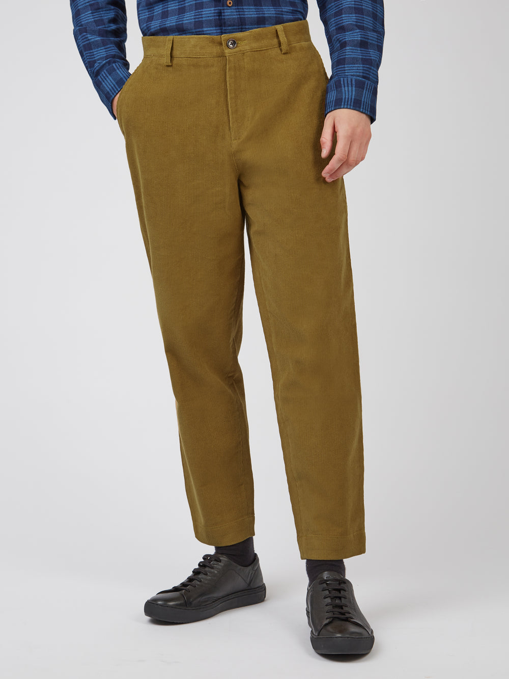 Spodnie Ben Sherman Tapered Corduroy Brązowe | 38LSQTNYA